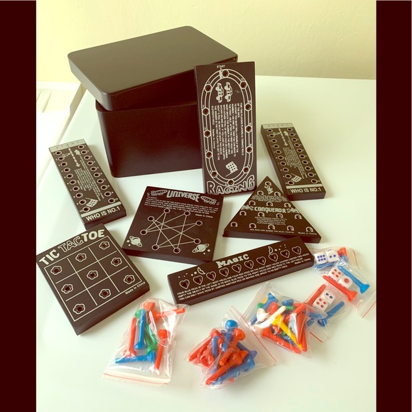 💸Unique Black Wooden Box 6-in-1 Game Set - Protocol - Picture 1 of 11